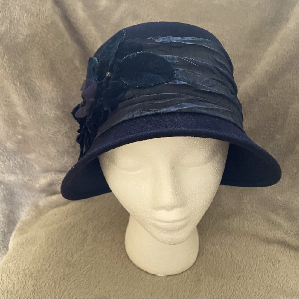 Louise Green Cloche Hat in Royal Blue